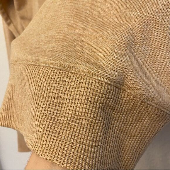 J CREW Supercozy crew mockneck pullover tan beige Tencel lyocell top-XS - Picture 8 of 9